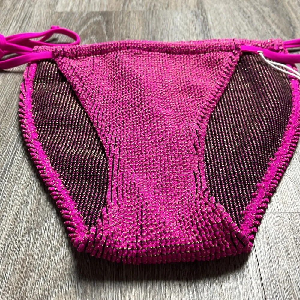 Good American Always Fits Bikini Bottom in Fuchsia Size 3/4 (Large-Extta Large) - Image 5