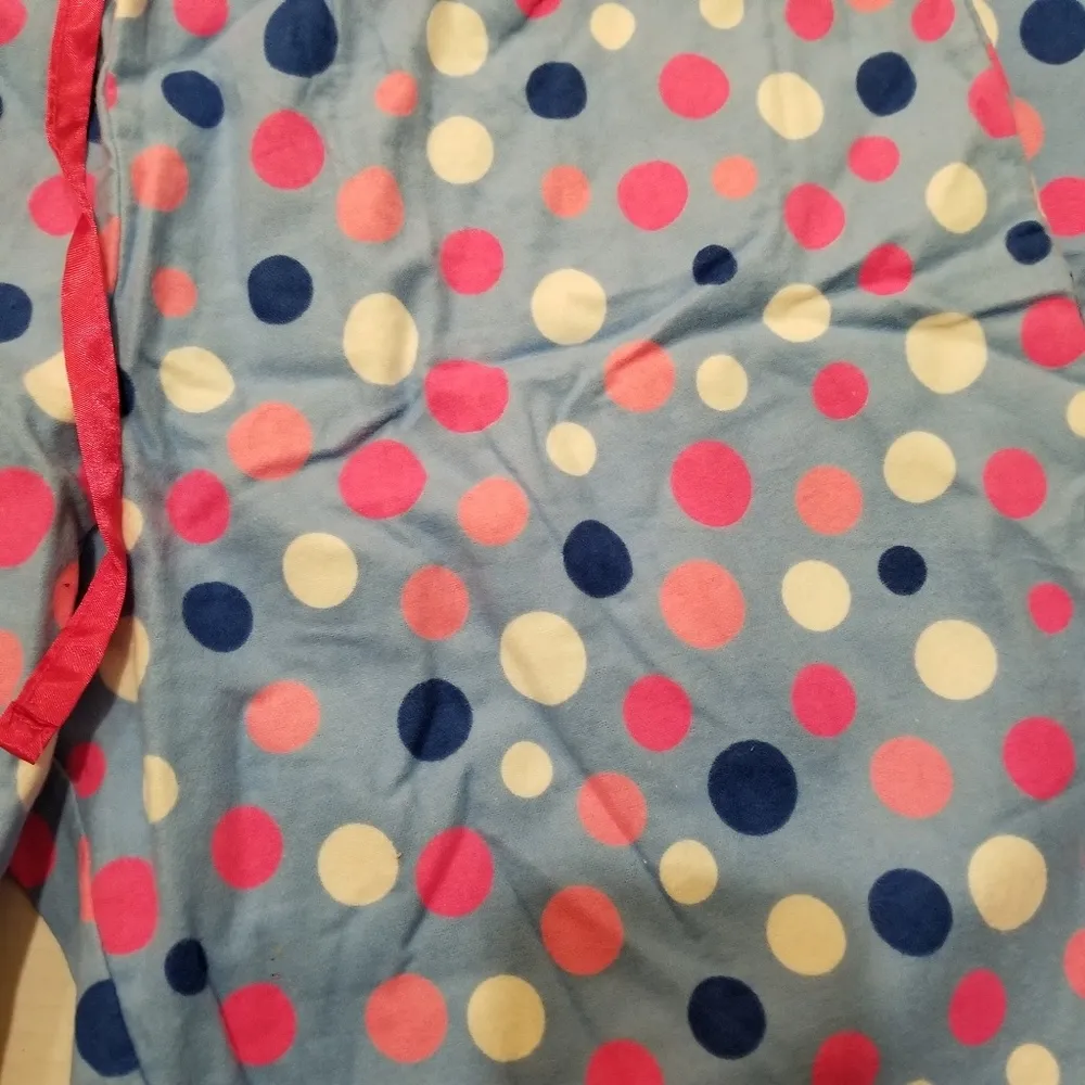 Meg and Lilly Polka Dot Pajama Pants Pink Blue - Image 2