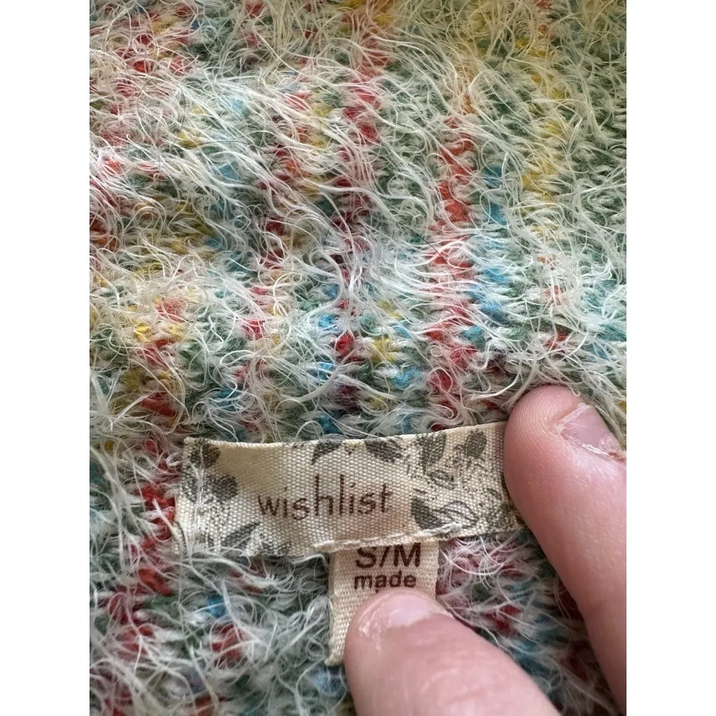 Wishlist Open Front Cardigan Sweater Size S/M Polyester Blend‎ Hippie Boho Soft - Image 3