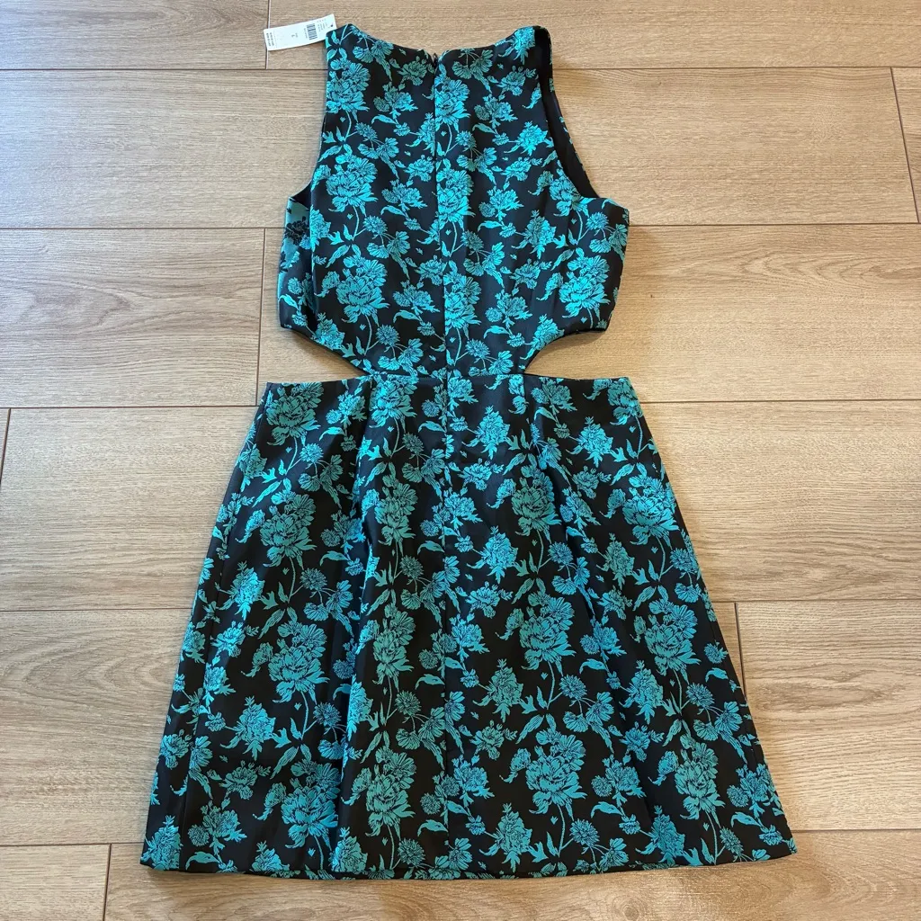 NWT Hutch x Anthropologie Floral Jacquard Cutout Mini Dress Sleeveless Size 6 - Image 7