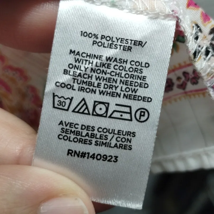 LOFT Outlet Women's Size M/L White Pink Floral Metallic Stripe Cover-Up Kimono - Image 6