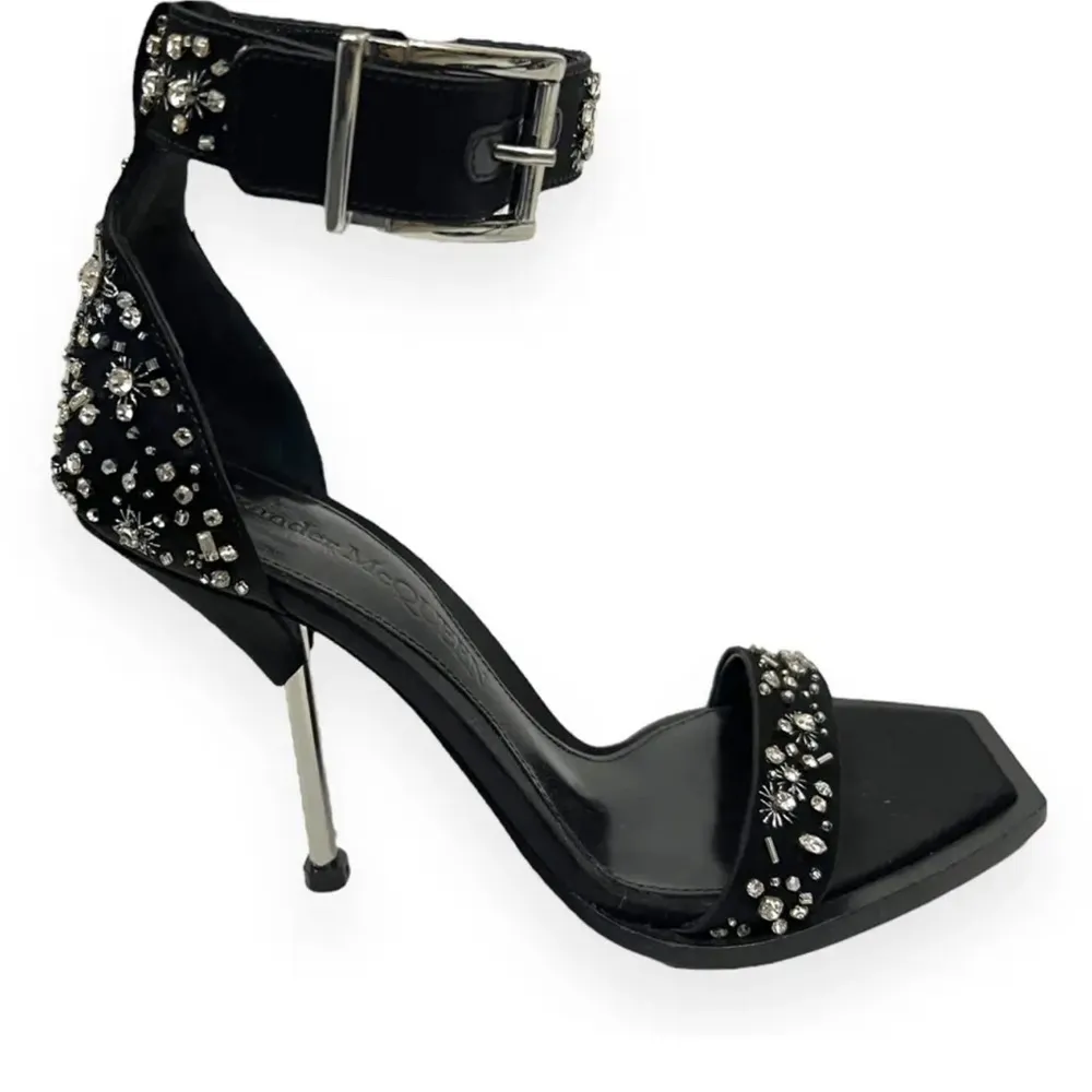 Alexander Mcqueen Pin 105 Crystal-embellished Satin Sandals,SZ 39, $1,797 - Image 8