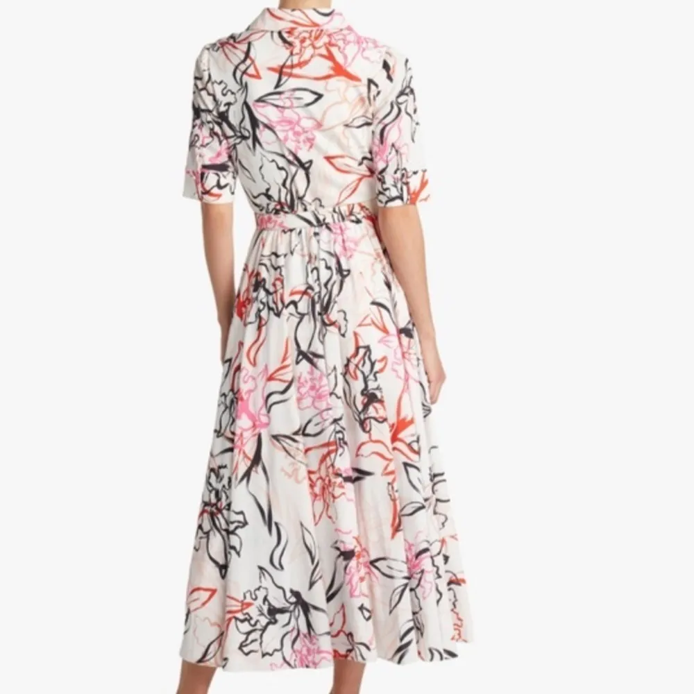 NWOT Badgley Mischka Vaca‎ cocktail floral print shirt midi dress - Image 4