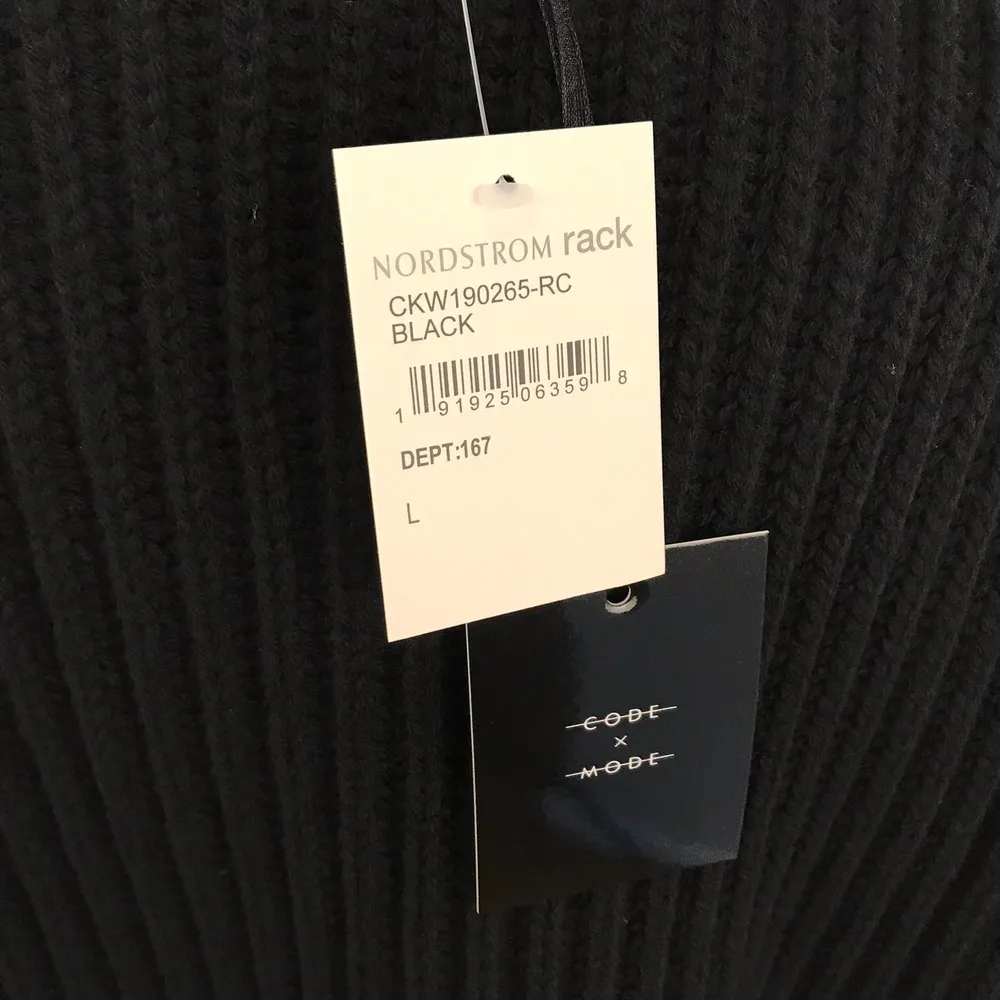 NWT Code X Mode Knit Black Cardigan Sweater Size Large - Image 10