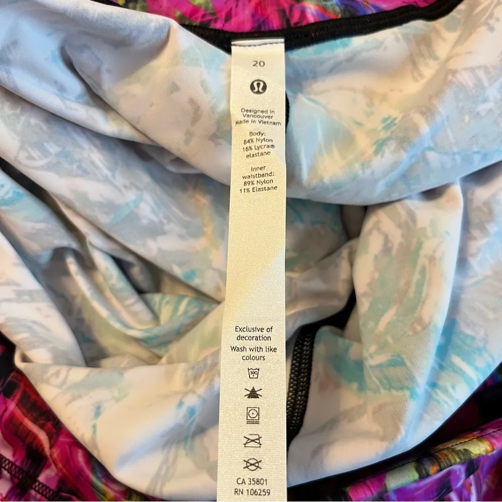 Lululemon Base Pace High-Rise Running Tight 25" Hyper Flow Pink Multi Sz 20 NWT - Image 12