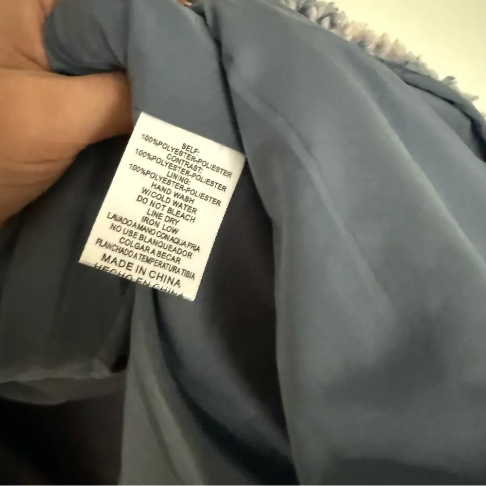 Baltic Born Blue & Cream Plaid Breckenridge Long Sherpa Jacket - Image 4