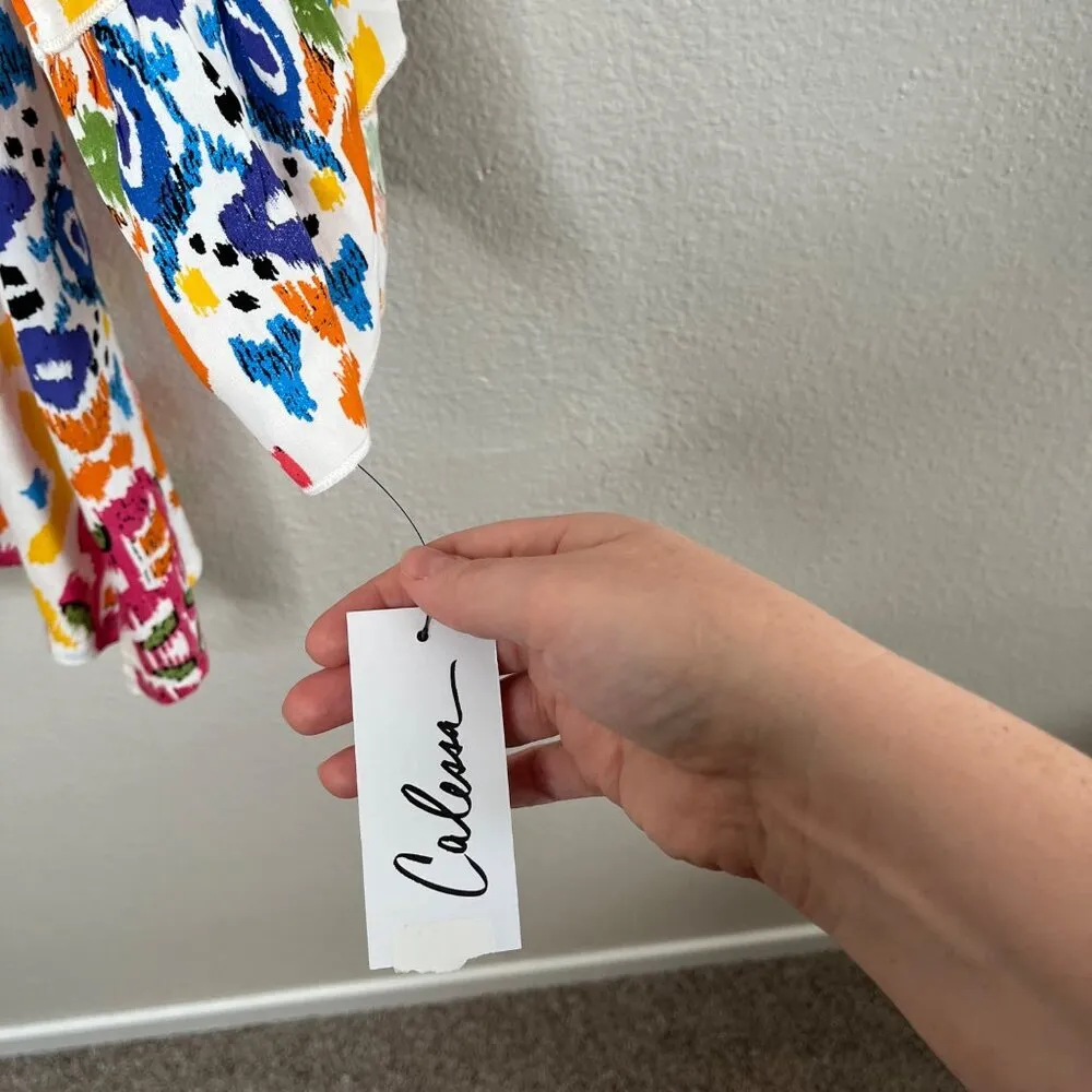 Calessa Plus Size Colorful Ikat Print Boat Neck Flared Sleeve Top 3X Pink - Image 7