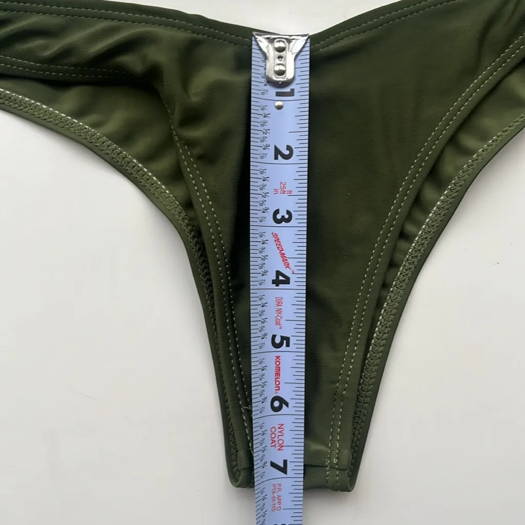 Olive Green Bikini Swimsuit Suit Size M - Image 10
