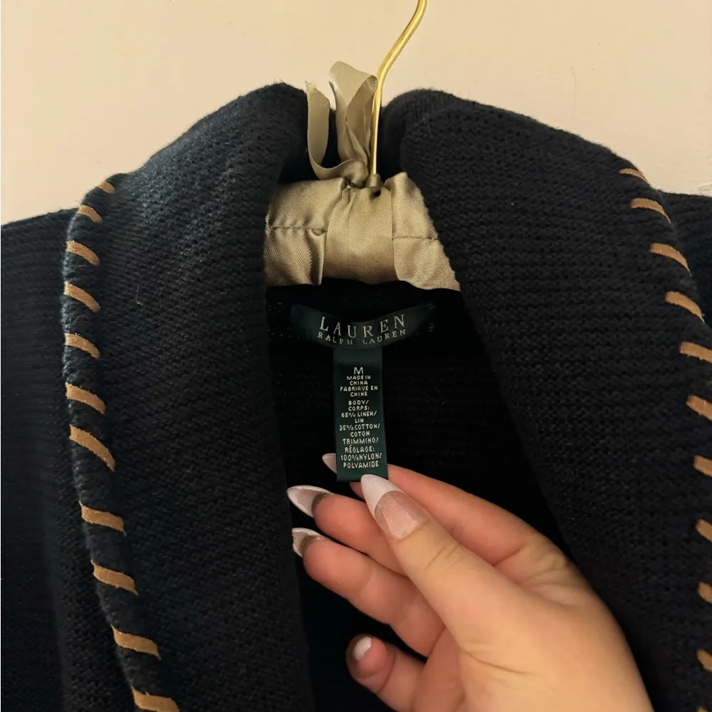 lauren by ralph lauren cardigan with brown lace detail size M Size M - Image 5
