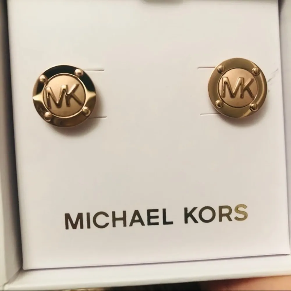 Michael Kors Rose Gold Logo Stud Earrings NWT​​​​​​​​​ - Image 5