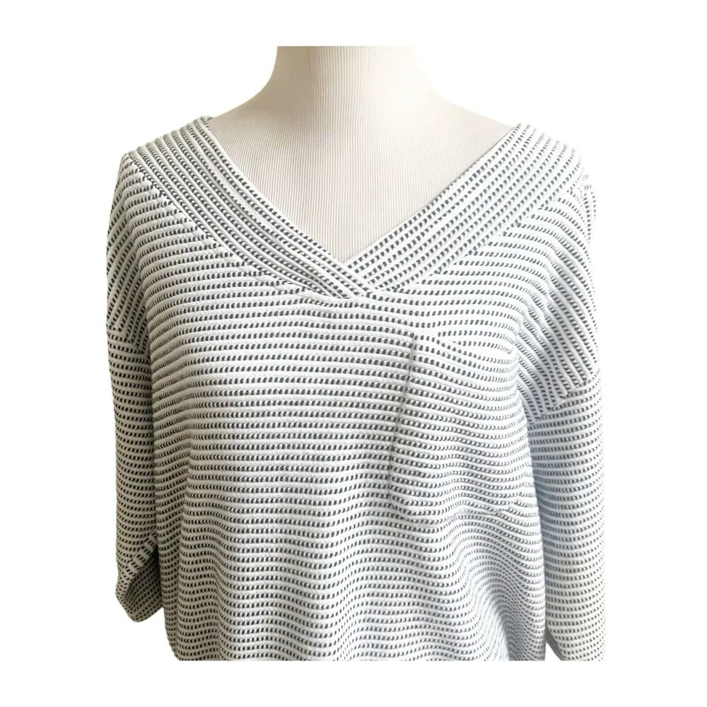 Victorias Secret Heavyweight Cotton Beach Cover Tunic White Navy Striped… - Image 4