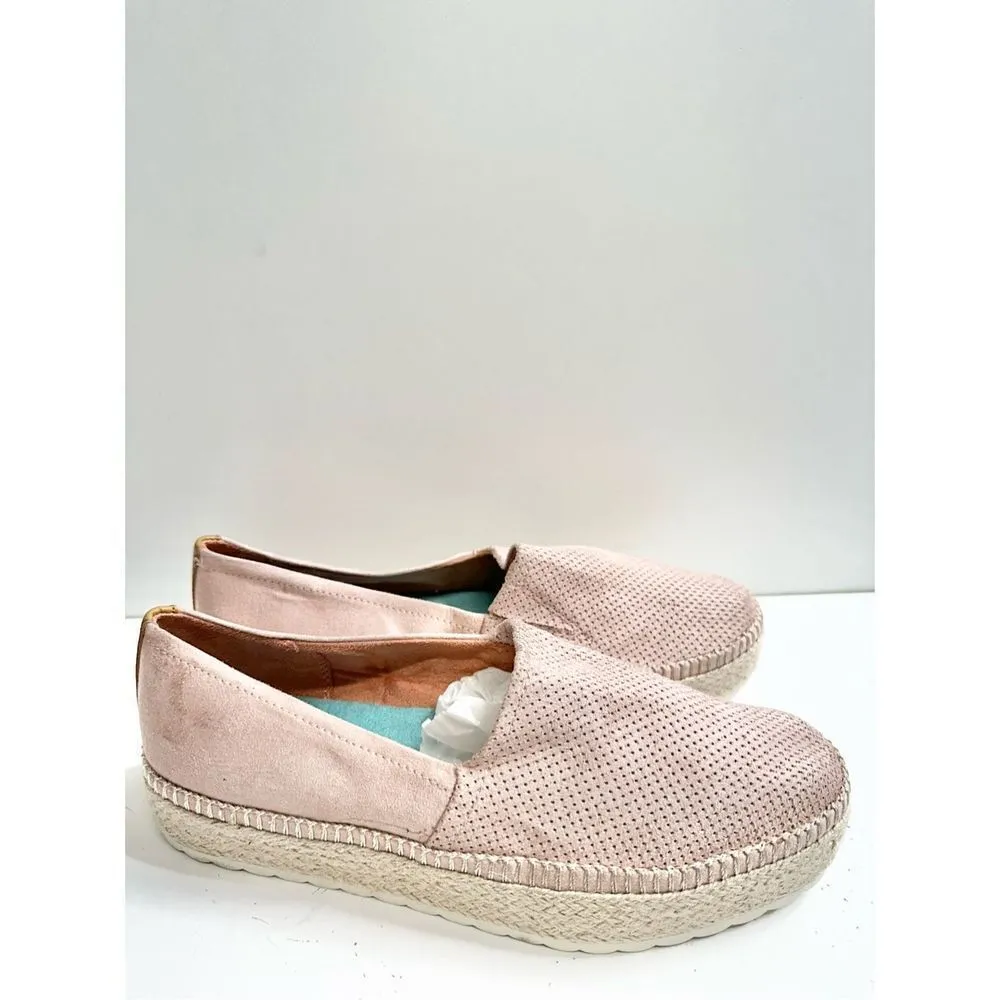 Dr. Scholl’s Espadrilles Womens Size 8 Pink Perforated Slip On Sunray Shoes - Image 4