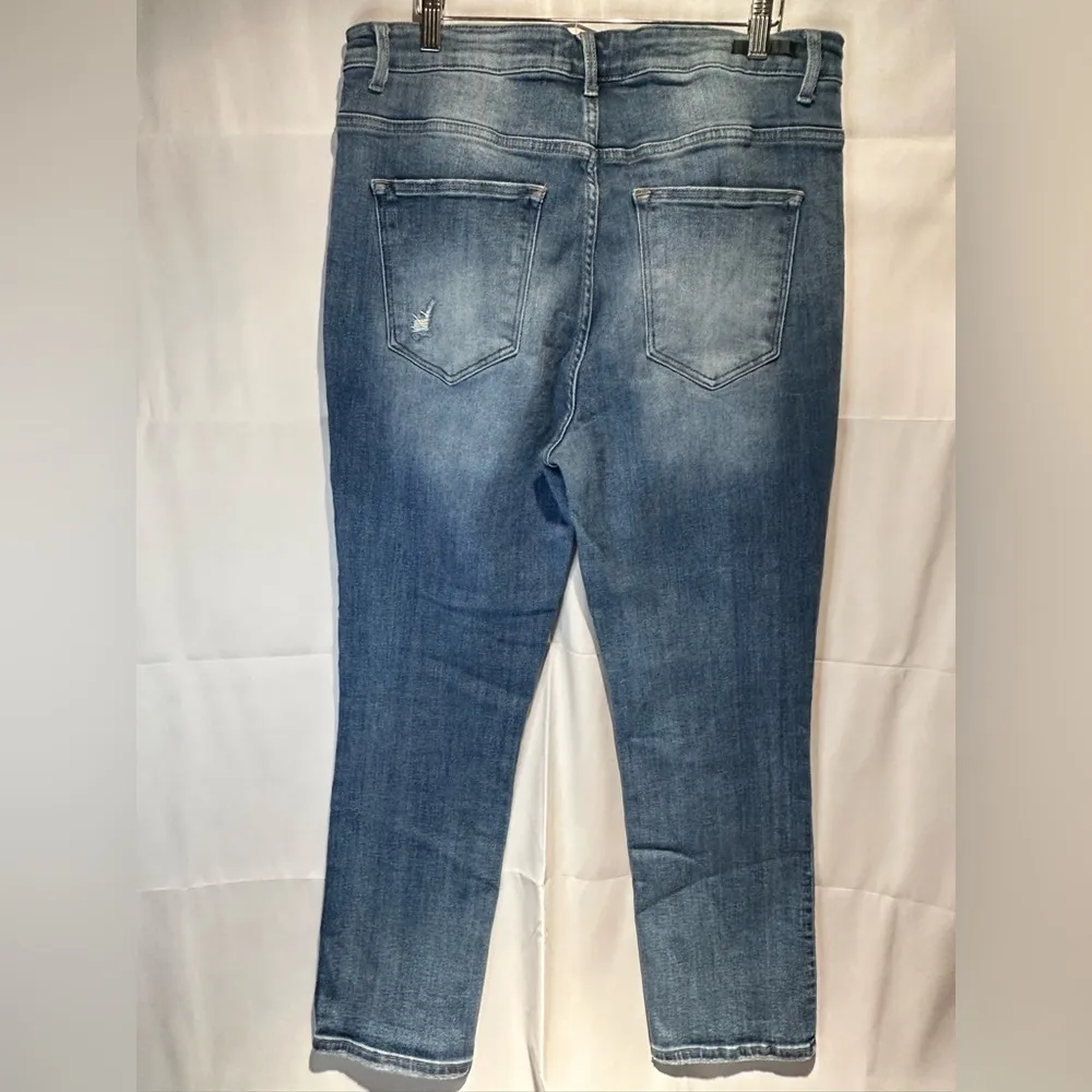 Risen Jeans Los Angeles High Rise Straight Leg Denim Women's Size 1XL/16 Jeans Blue - Image 8