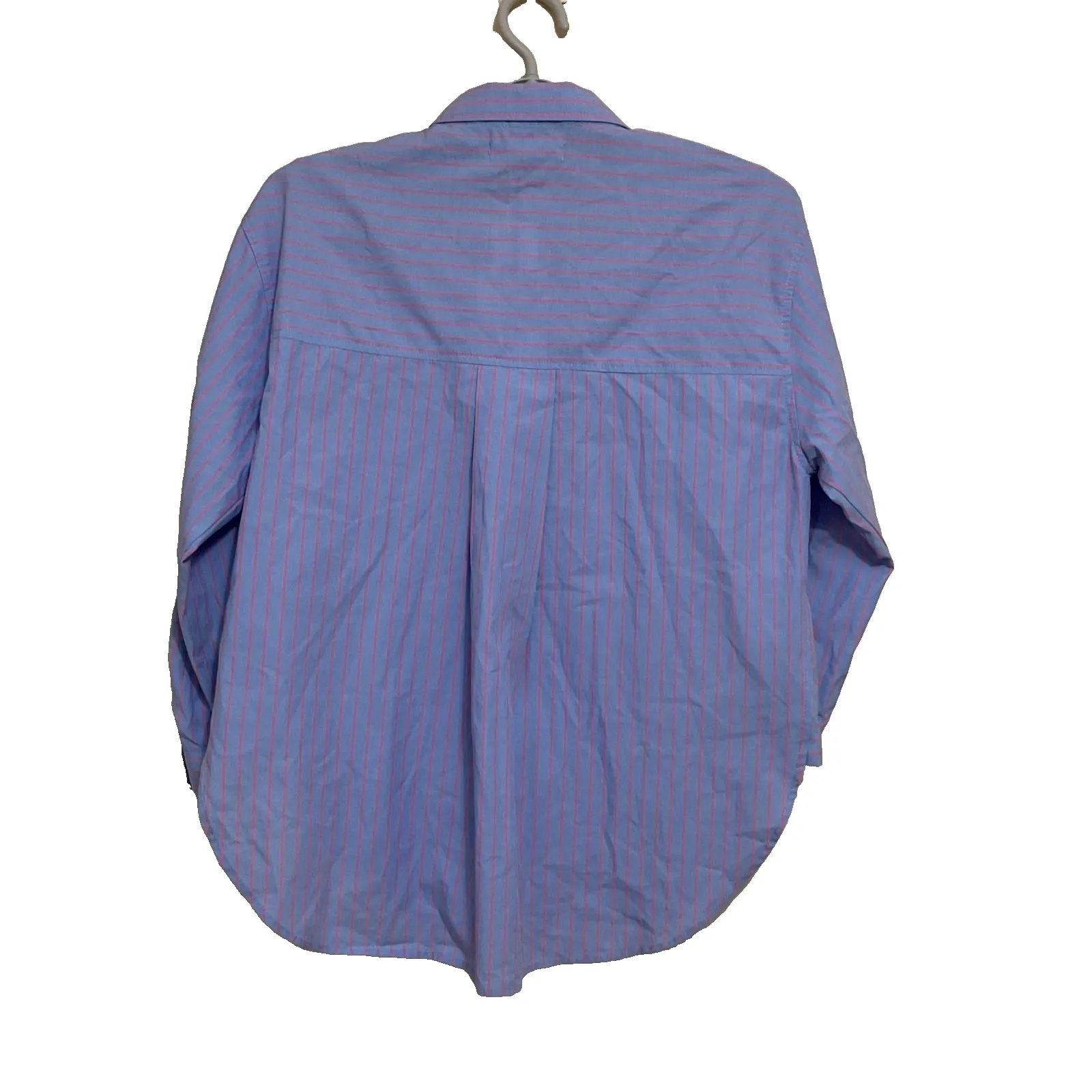 Zara Long Sleeve Spread Collar double pocket blue pink stripped Shirt Size 11-12 - Image 6