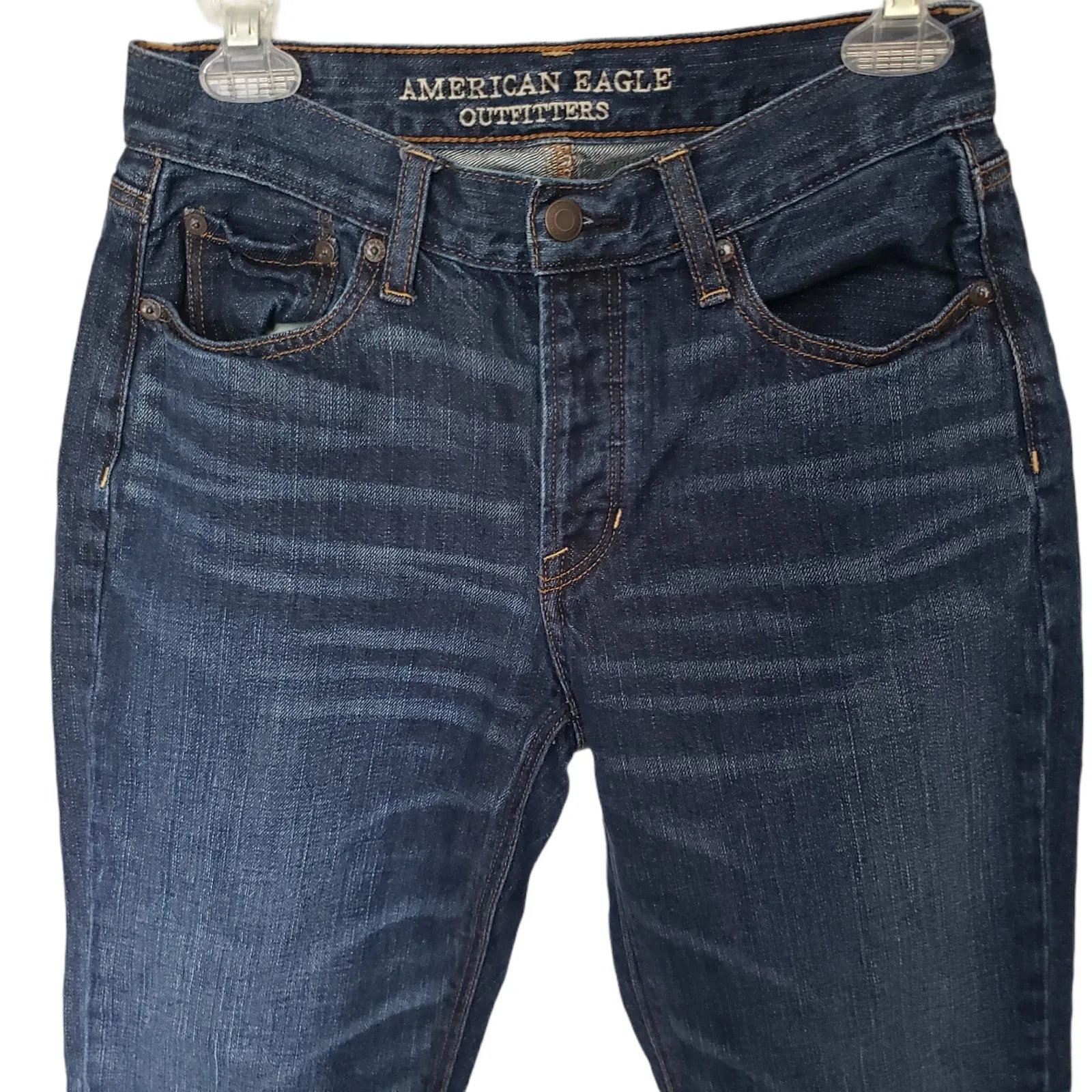 American Eagle Y2K Button-fly Womens Jeans Sz 4 Vintage Preppy Hi-Rise Mom - Image 3