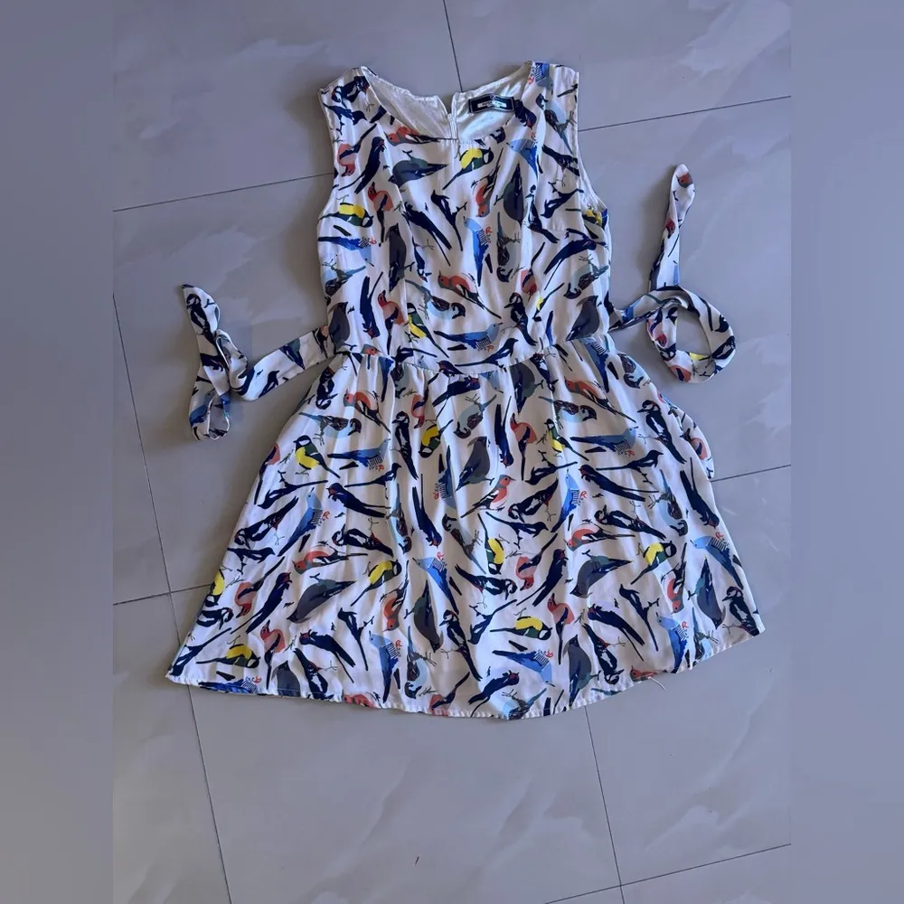 Paper Plane London Animal Print dress size S/M white sleeveless - Image 15