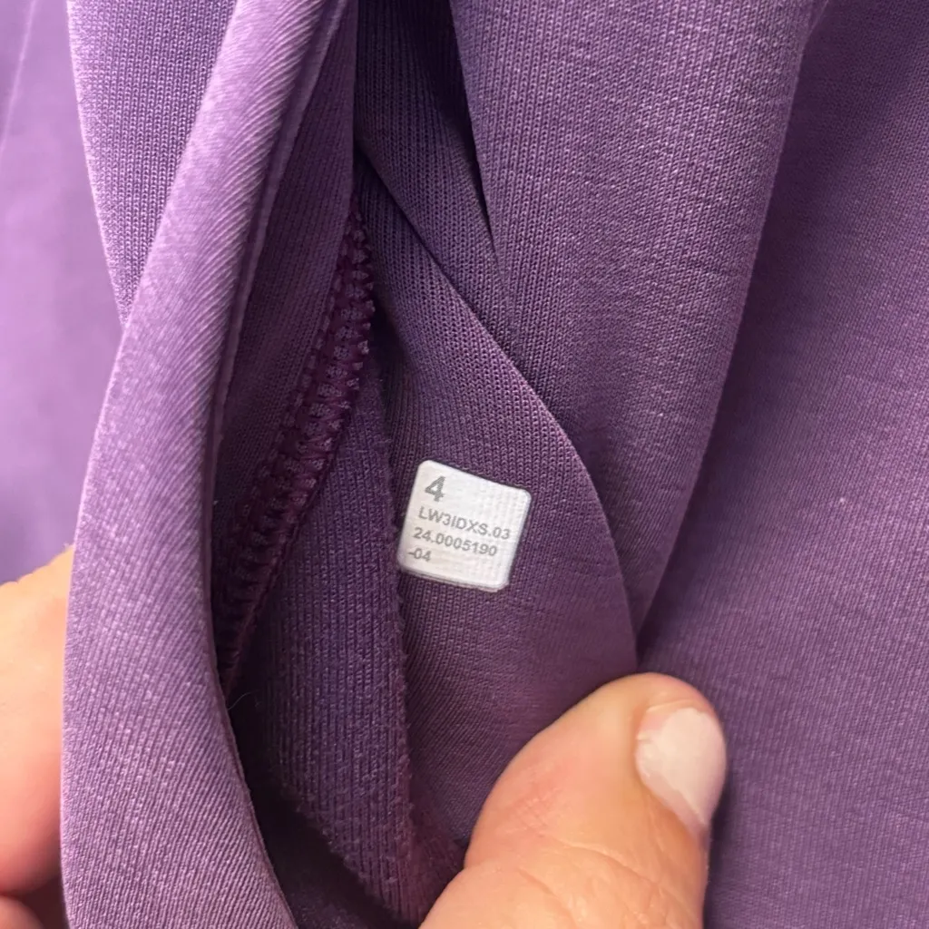 Lululemon Women's Brushed Soft Streme Half Zip Dramatic Magenta Size 4 - Image 3