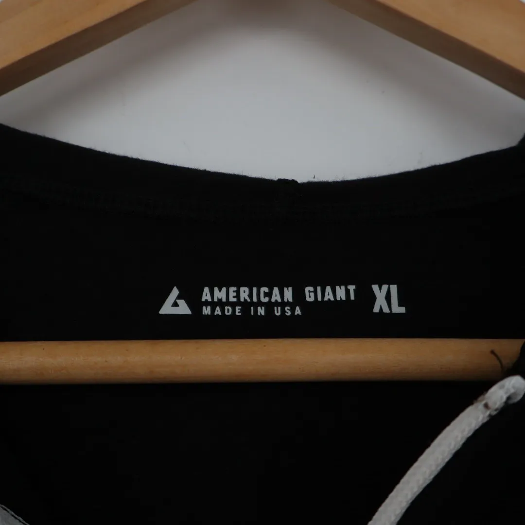 American Giant Women's Lightweight Full Zip Hoodie Black XL Made in USA - Image 3