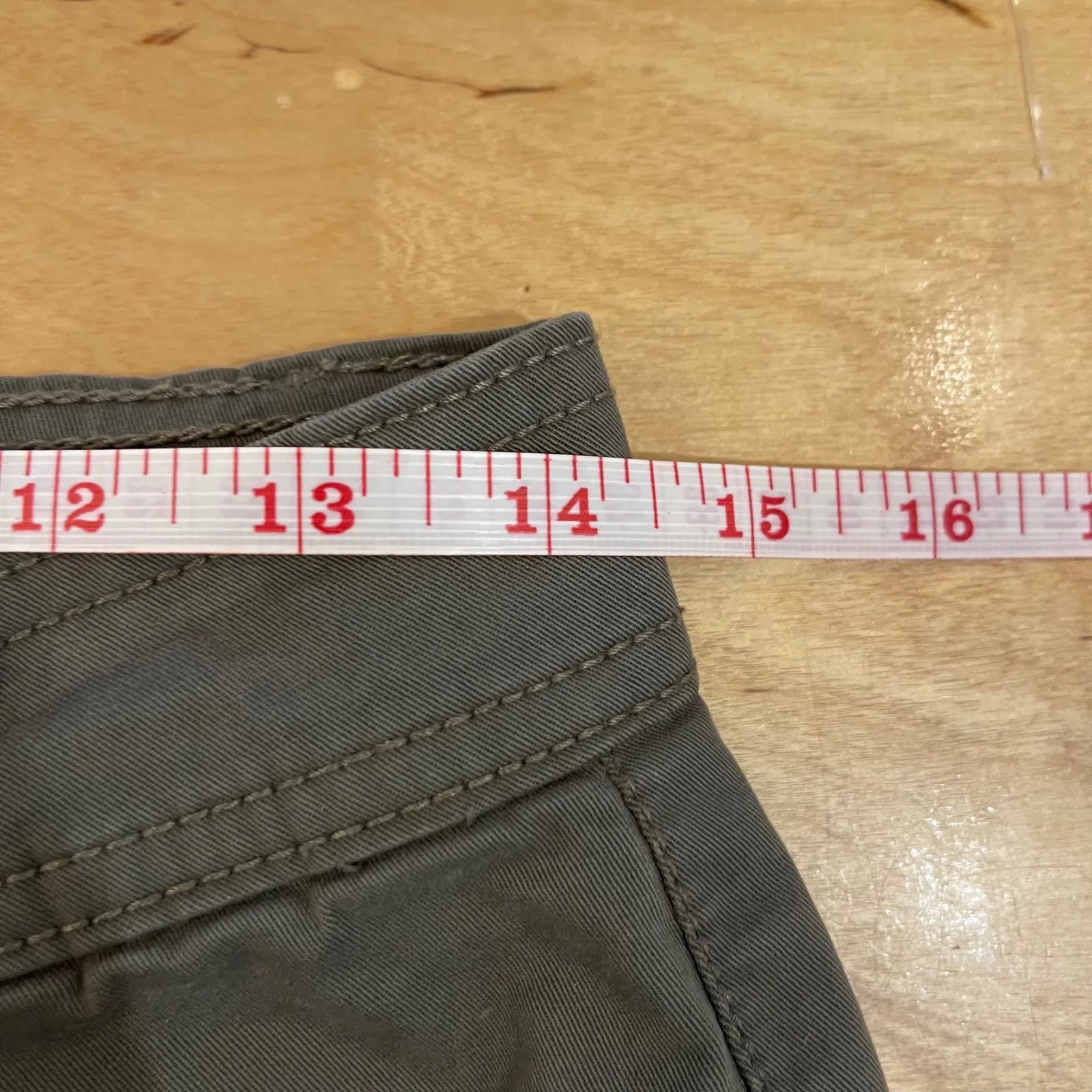 Sanctuary Womens Casual Pants Sz 27 (4) Olive Green Button Fly Wide Leg Trousers - Image 7