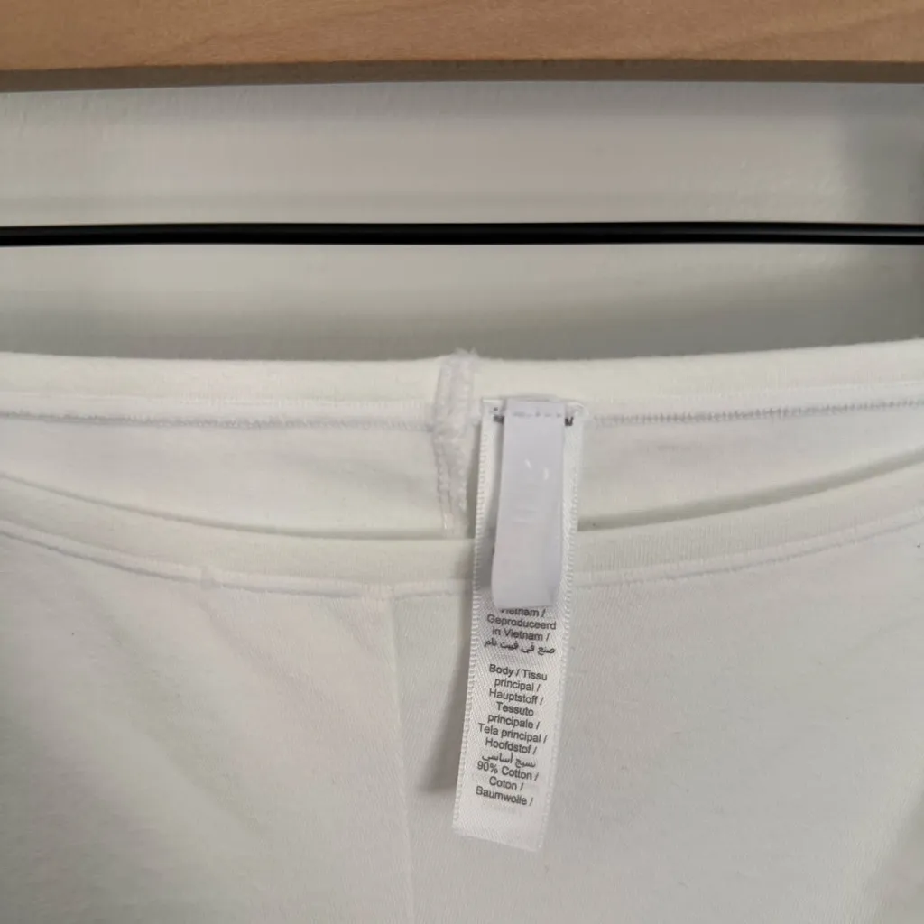 Skims XL Heart Flare Cotton Jersey Leggings White Coquette Low Rise Minimal - Image 6