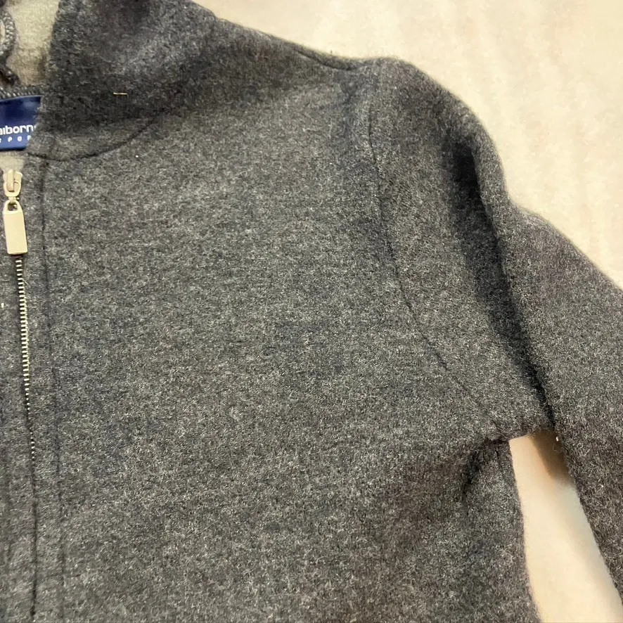 Liz Claiborne Sport Womens Gray 100% Wool Zip Up Hoodie‎ Jacket Size M - Image 5