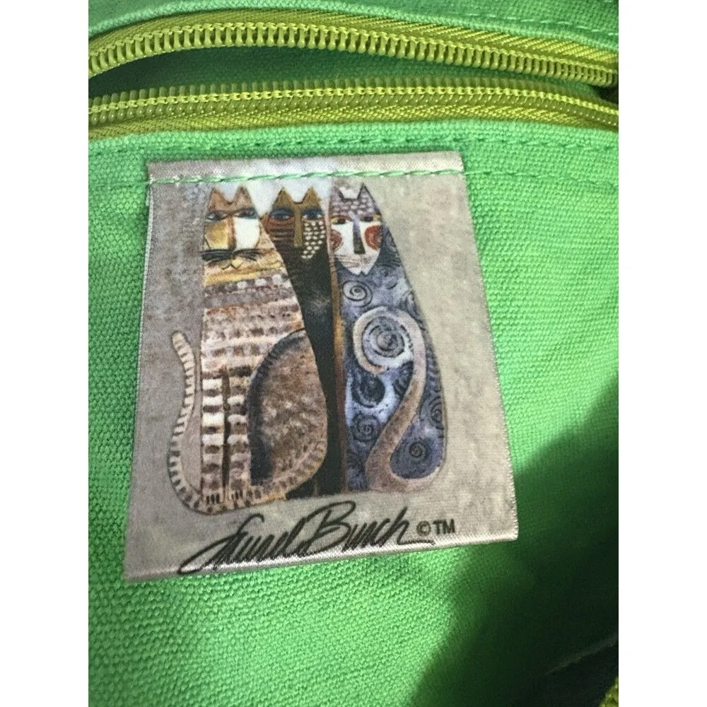 Laurel Burch Cotton Tote Bag Canine Family Mystical Dogs Canvas Handbag Sun Sand Blue - Image 12