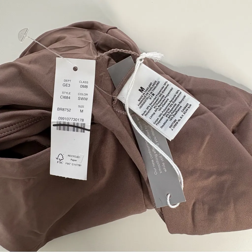 NWT J. Crew Hallie Bikini Bottom Classic Sculpt Smoky Willow Wood - Image 4