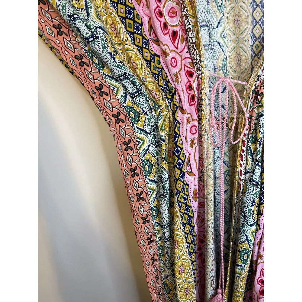 Evie And Emma Long Duster Cardigan Kimono Swimsuit Cover Up Boho Colorful‎ Size undefined - Image 3