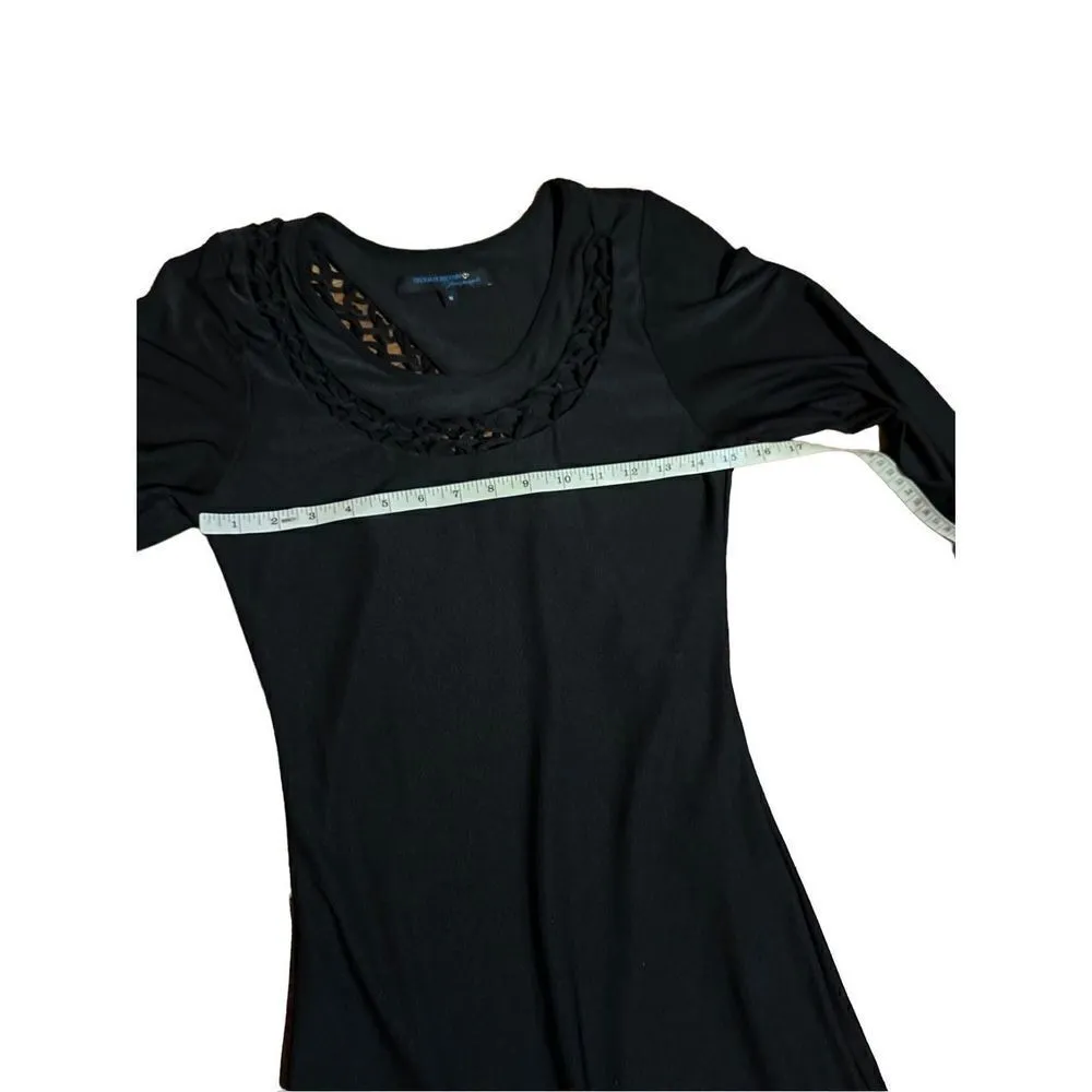 Cecilia De Bucourt x Free People Black Tie Knot Lace Maxi Dress sz M - Image 8