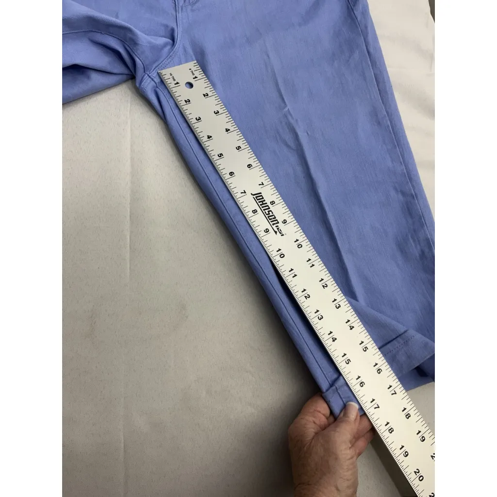 Womans Gloria Vanderbilt Skimmer Pedal Pusher Pants 14 Blue Slimming Cuff - Image 8