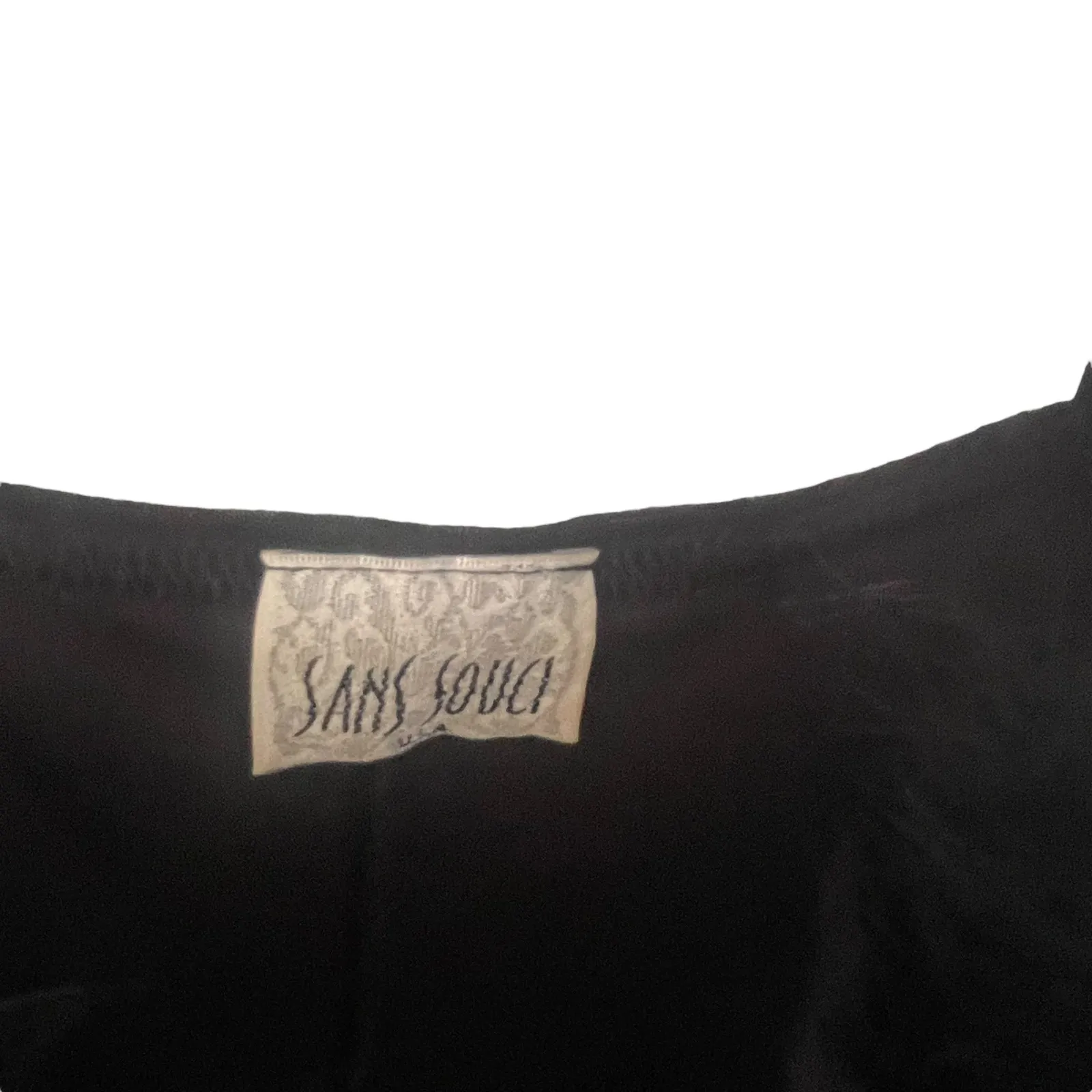 Sans Souci USA Vintage 90s Women's Size Small Witchy‎ Black Velvet Dress - Image 5