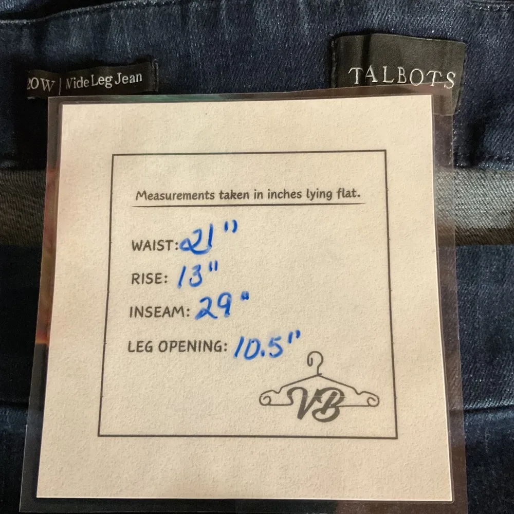 Talbots Women's High Waist Wide Leg Jeans Moonlit Wash Size 20W - Image 7