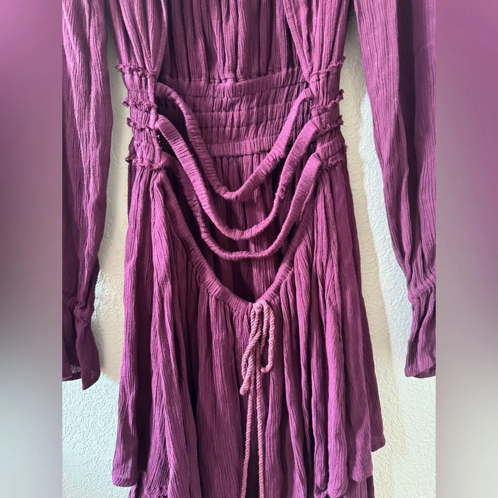 Free People Plum Long Sleeve Dress - Image 4