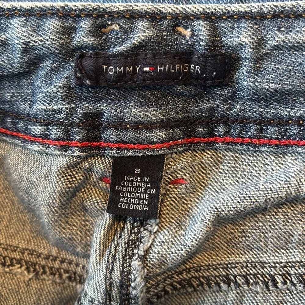Tommy Hilfiger Blue Jean Shorts Distressed Size 8 - Image 4