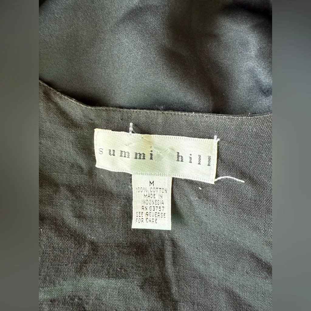 Vintage Summit Hill Sequin Button Vest, Size Medium Black - Image 4