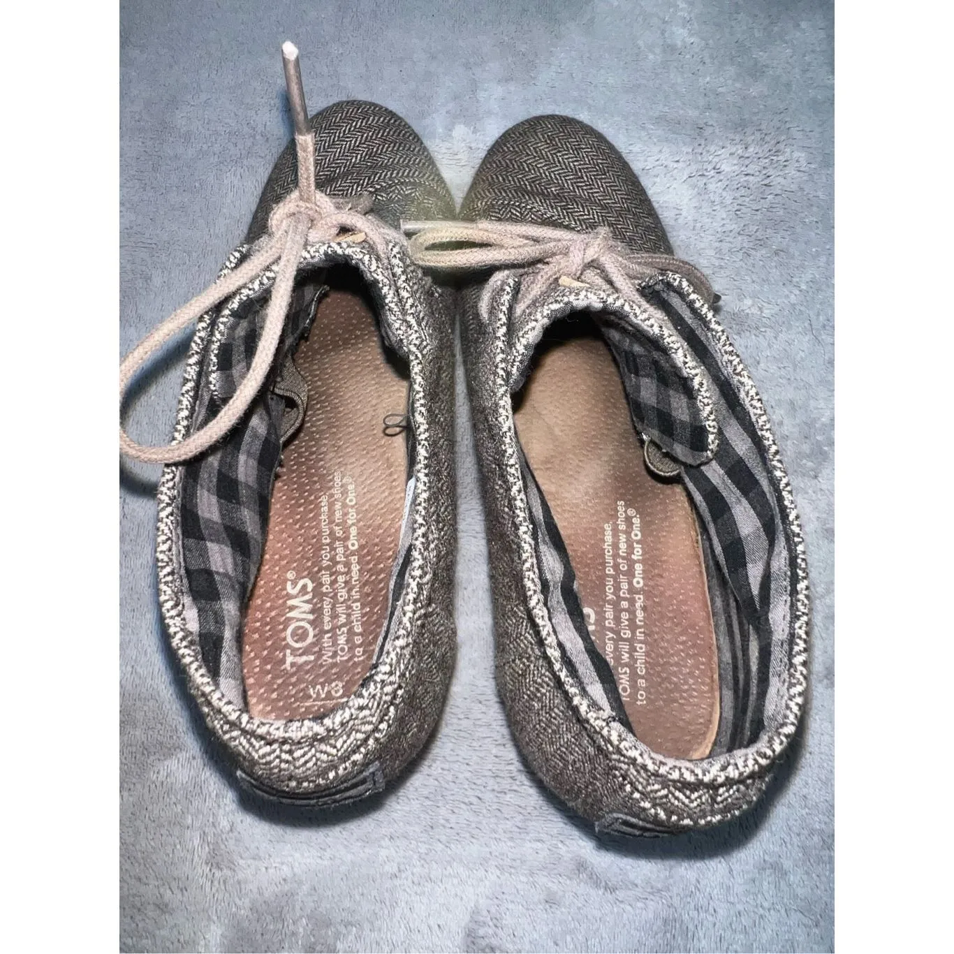 TOMS Cloth Fall Herringbone Wedge Bootie Women’s 8 - Image 7