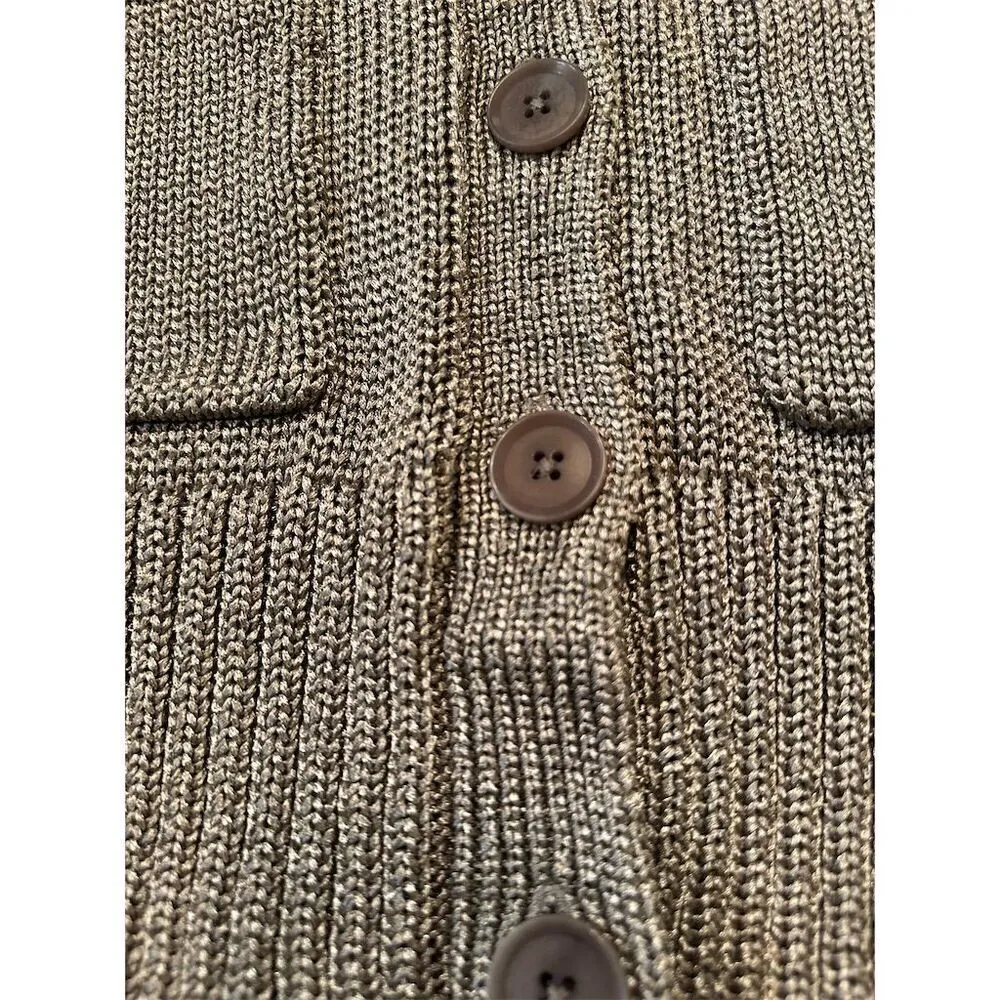 Banana Republic Women's Petite Oversized Cardigan Sweater Gray Size S - Image 3