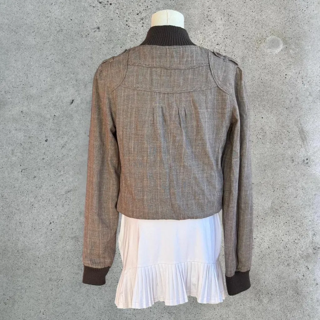 2000s brown zip up jacket - Image 4