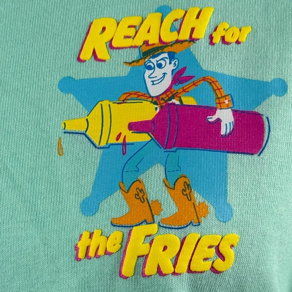 Disney SPIRIT JERSEY Toy Story CHILLIN’ Woody Buzz Long Sleeve Shirt Small NWT - Image 10