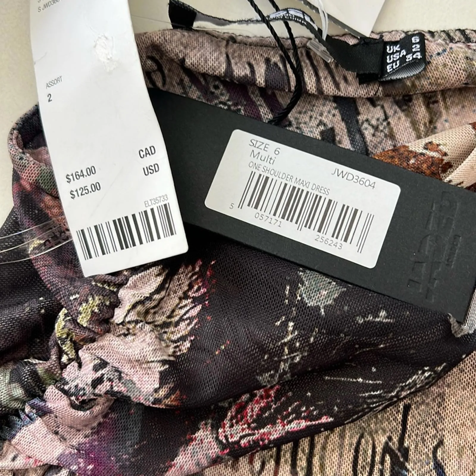 Jaded London Void Y2K Sheer Flowy Sexy Muse Maxi Dress Belt Size US 2 $190 - Image 4