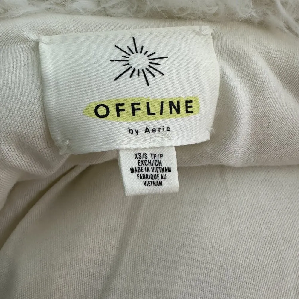 Offline by Aerie Cream Oversized Sherpa Shag Vest Women's XS/S - Image 6