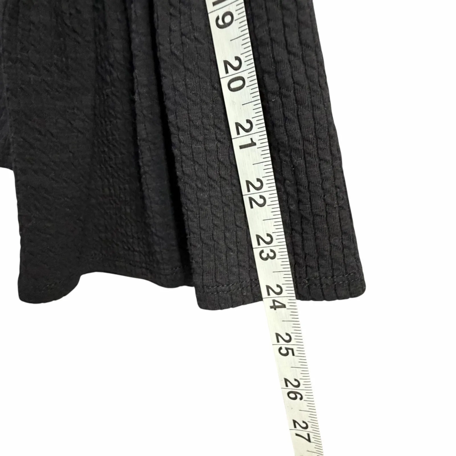 Anthropologie Porridge Joan Bell Sleeved Top Womens M Black Ribbed Boho Chic Size M - Image 11