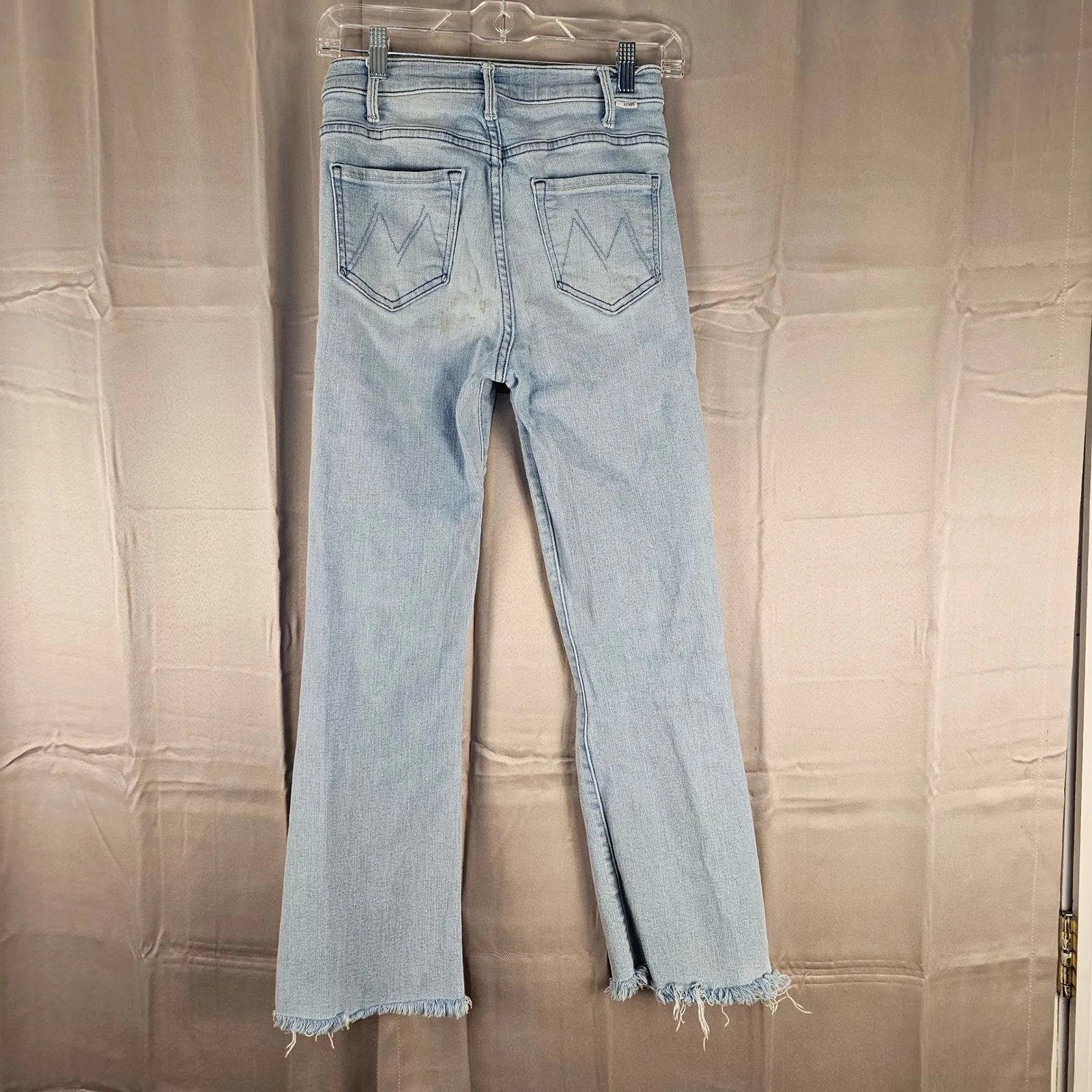 Mother Womens Cutting Class The Hustler Ankle Fray Jeans 25 *Stains* Blue - Image 2