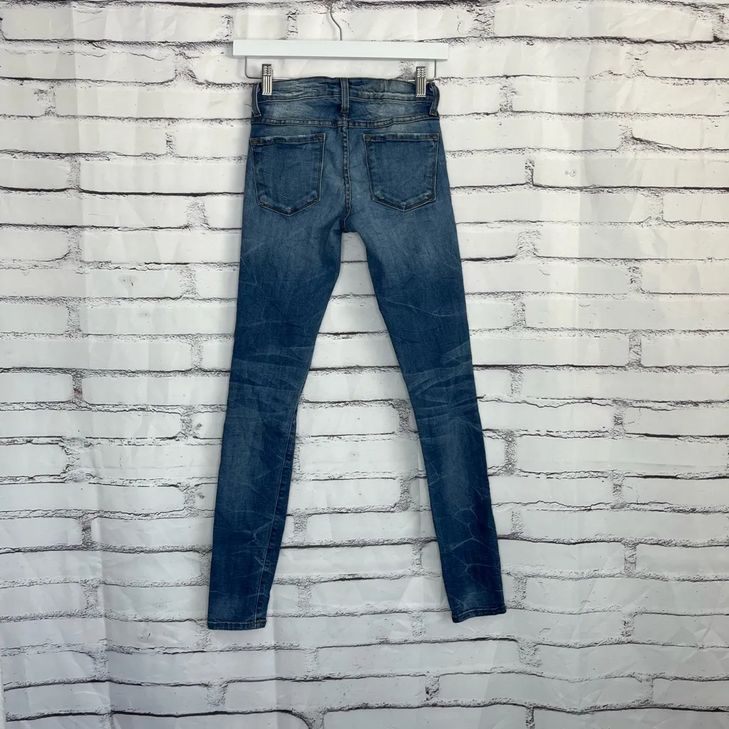 Flying Monkey Platinum Skinny Jeans Low Rise Distressed Women’s 24 Medium Wash - Image 10
