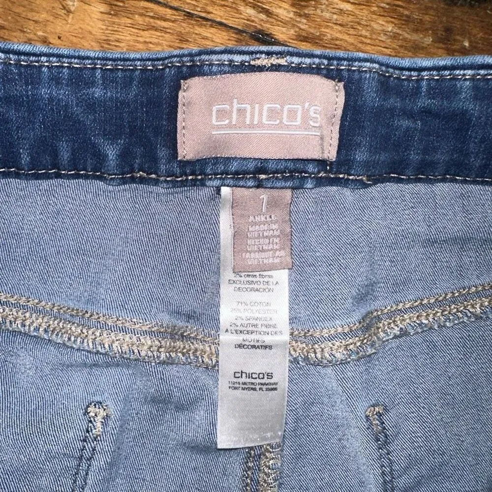 Chico’s So Slimming distressed normcore 1/8 ankle jeans - Image 2