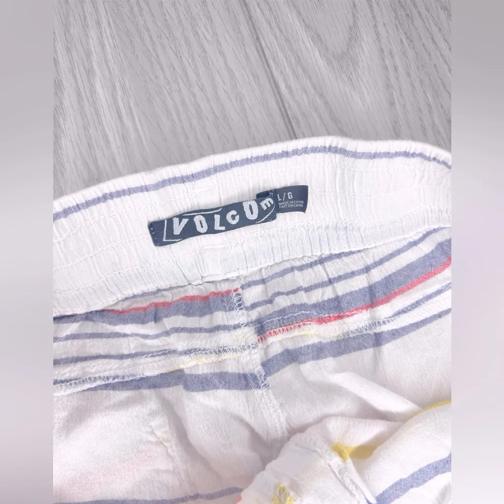 VOLCOM Women’s Striped Summer Beach Shorts - Image 4