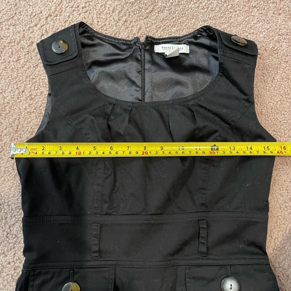 WHITE HOUSE BLACK MARKET Black Sleeveless Midi Dress - Image 5