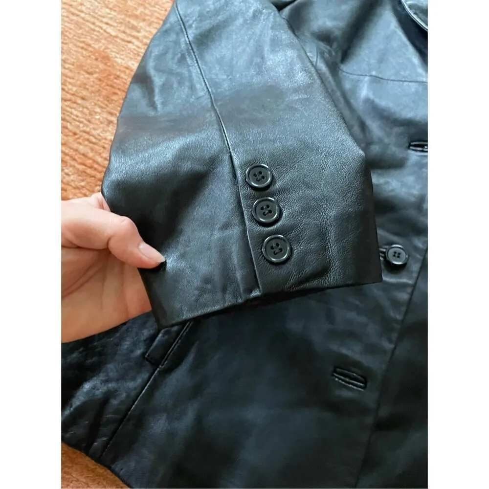 FREE COUNTRY  Black Genuine Leather Jacket M - Image 10