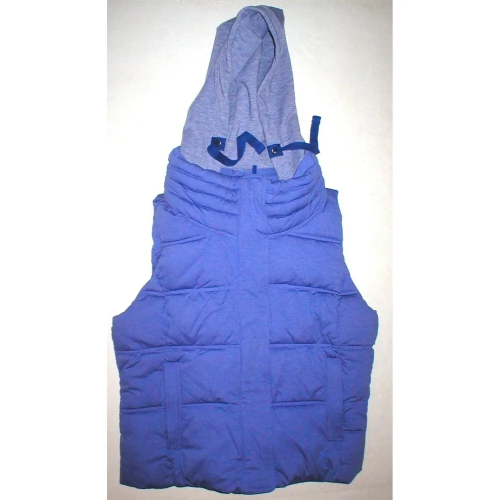 NWT Athleta $148 Womens Heather Purple Vest Detachable Hood M Warm Puffer Cozy - Image 7
