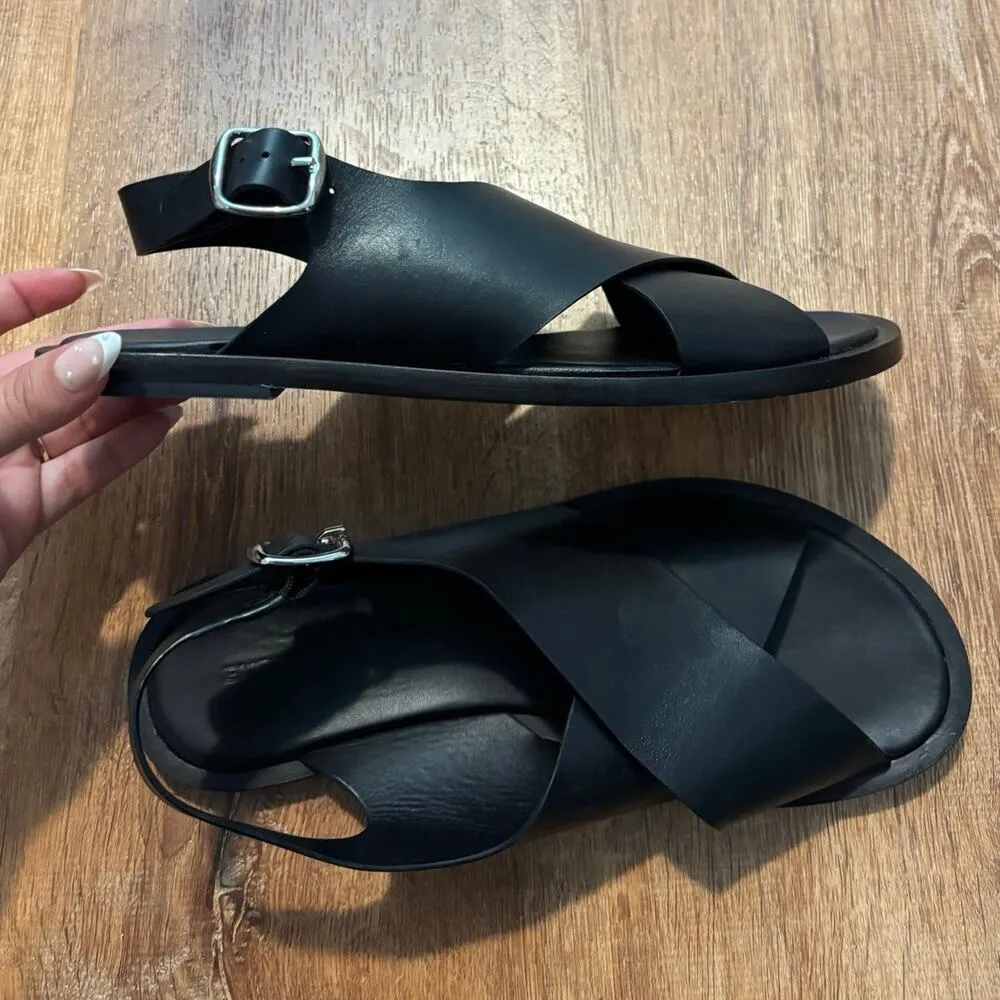 NEW Everlane The City Crossover Sandal In Black Size 10.5 - Image 8